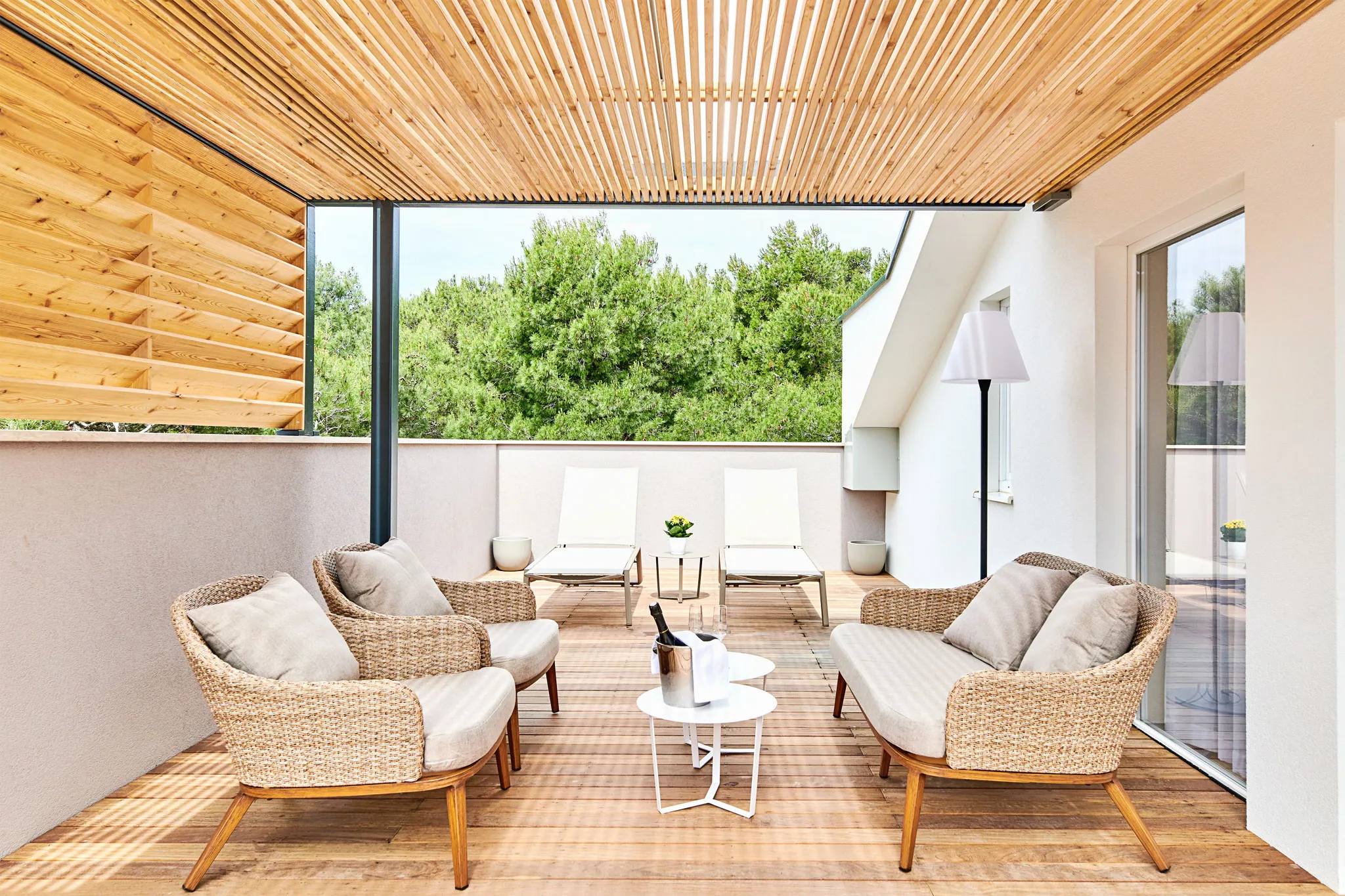 Suite mit einem Schlafzimmer, Balkon und Meerblick